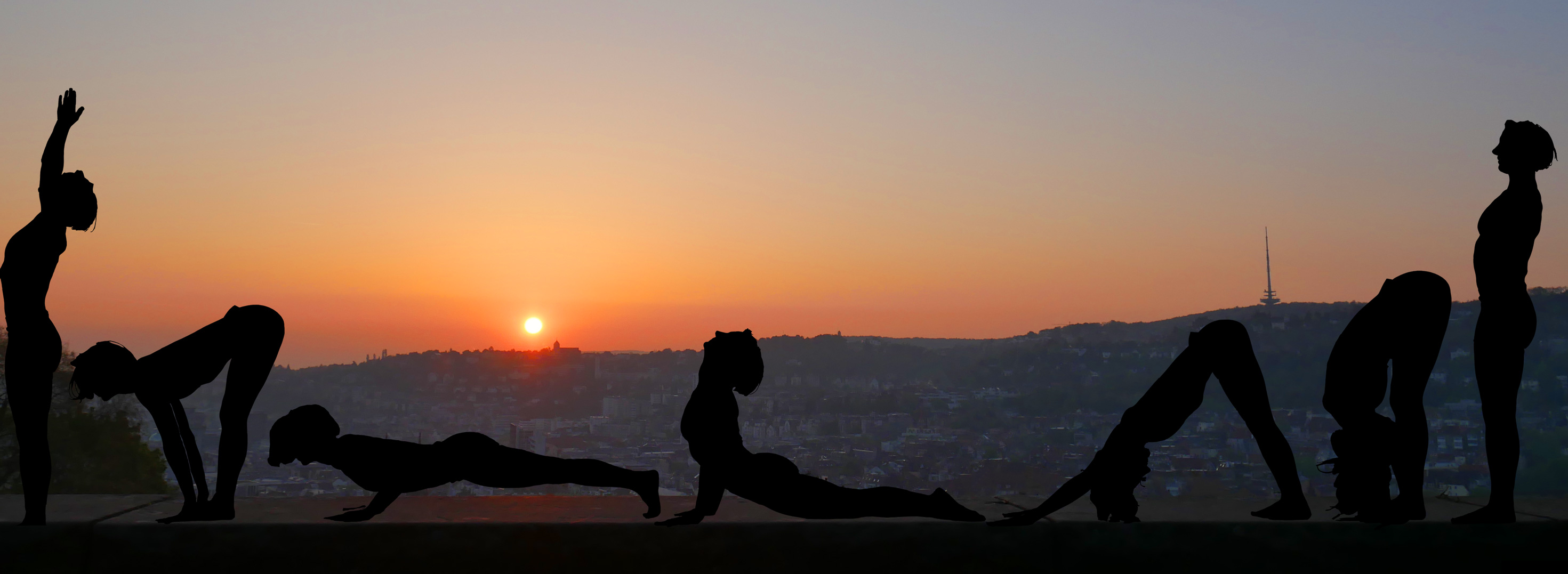 Frau macht Yoga